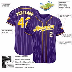 Camiseta de Béisbol Estampada 100% Poliéster 260g Transpirable, Absorbente de Humedad, Elástica en Cuatro Direcciones, Manga Corta, Cuello en V, Personalizable para Equipos - Product Image 3