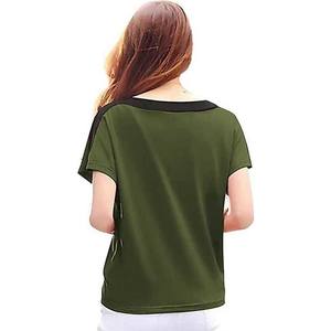 Recién llegado, camiseta de diseño personalizado para mujer de verano, camiseta informal ajustada de manga corta con cuello redondo y estampado orientado para mujer - Product Image 4