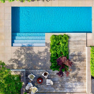 Villa de Piscina Prefabricada Rectangular de Fibra de Vidrio de Primera Calidad, Jardín de Fibra de Vidrio de Lujo, Resort de Bajo Mantenimiento, Gran Piscina de Fibra de Vidrio - Product Image 5