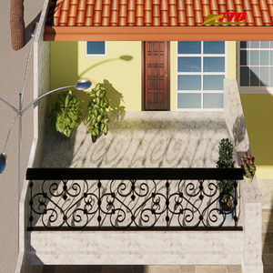 Rampe de balcon élégante en fer forgé pour la décoration intérieure moderne avec des conceptions artistiques personnalisées et une durabilité extérieure - Product Image 5