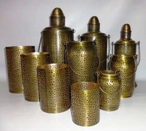 Antiguo hierro latón hecho a mano Mesa vela Pilar soporte elegante boda Pascua linterna decorativa para Navidad Matki - Product Image 3