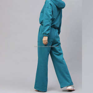 Conjunto Deportivo de Invierno con Sudadera con Capucha y Pantalones Térmicos, Estilo Sólido, Resistente al Viento y Transpirable para Uso Diario - Product Image 2