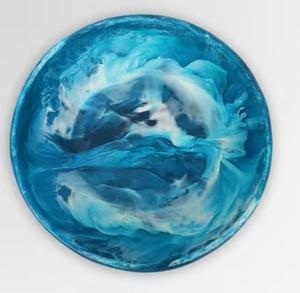 Ensaladera de resina con sombra de océano, cubiertos de estilo minimalista hechos a mano para uso doméstico, nuevo diseño ecológico por fabricante - Product Image 2