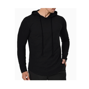 Camiseta deportiva ajustada de manga larga para hombre, diseño de logotipo personalizado, camisetas atléticas de entrega rápida para verano, suministro ODM - Product Image 3