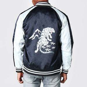 Chaqueta de Satén para Mujer con Logotipo Personalizado de Alta Calidad Hecha en Fábrica, Producto Más Vendido, Chaqueta de Satén de Manga Larga para Hombre - Product Image 3