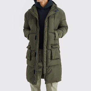 Blouson matelassé pour homme personnalisé avec col montant et logo en toile sur le devant, design écologique et imperméable - Product Image 1