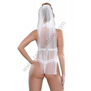 Biancheria intima Costume da sposa Sexy in pizzo bianco