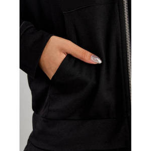 <b>Women's</b> Textured <b>Zip</b> Through <b>Hoodie</b> with Pockets Long Sleeve Casual Hooded Sweatshirt Jacket Relaxed Fit OEM - Product Image 4