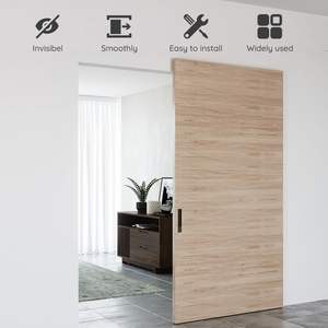 Sistema <span class=keywords><strong>de</strong></span> <span class=keywords><strong>Puertas</strong></span> Corredizas Flotantes <span class=keywords><strong>de</strong></span> <span class=keywords><strong>Madera</strong></span> Sólida Moderna con Herrajes Ocultos <span class=keywords><strong>para</strong></span> Decoración <span class=keywords><strong>de</strong></span> Interiores <span class=keywords><strong>de</strong></span> Cocina, Sala <span class=keywords><strong>de</strong></span> Estar y Dormitorio - Product Image 5