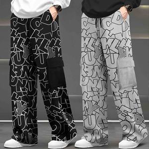 Pantalon cargo 100 % coton pour homme – Confortable, utilitaire, décontracté, taille mi-haute élastique - Product Image 1