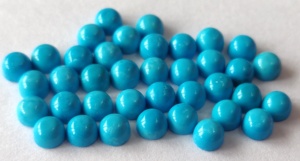Cabochon rond de turquoise naturelle de la Belle au bois dormant de l'Arizona 4mm de qualité supérieure-Turquoise ronde de l'Arizona en vrac - Product Image 3