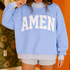 Women Oversized <b>Stand</b> Collar Printed Sweatshirt Casual Loose Fit Soft Fabric Autumn Winter Streetwear Pullover <b>Crystal</b> Badge - Product Image 2