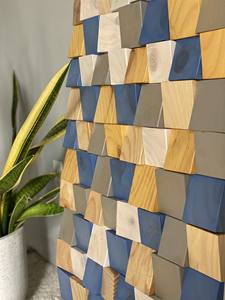 Modern 3D Solid Wood Mosaic High-End Home Decoration Background Wall for Hotel Model Rooms Apartments Decorative Art for - Product Image 5