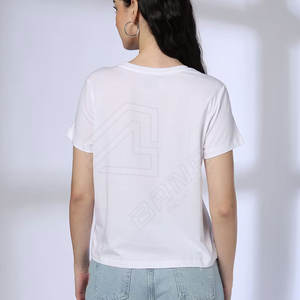 Camisetas de mujer casuales en el mejor precio Camisetas de mujer baratas con logotipo personalizado al por mayor - Product Image 2