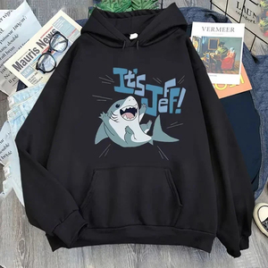 Jeff Landshark Meme Impreso Sudadera con capucha para hombre Cómoda sudadera de moda en XL Interesante estética Harajuku - Product Image 1