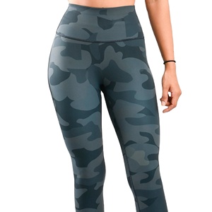 PUFFIN SPORTS Women's Yoga <b>Leggings</b> Full Length High Waist Solid <b>Pattern</b> Quick Dry Breathable Spandex/Nylon/Polyester Plus Size - Product Image 1