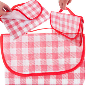 <b>LARGE</b> PICNIC BEACH BLANKET WATERPROOF <b>MAT</b> RED - Product Image 1