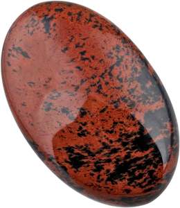 Piedra de Palma de obsidiana de caoba de ágata pulida Natural de alta calidad, artesanías de piedra semipreciosa para mascota Feng Shui - Product Image 3
