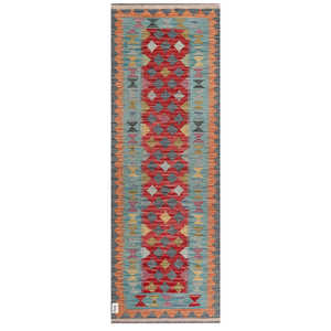 พรมอิมาโกะ ไมมาณา อัฟกานิสถาน คิลิม ขนาด 200 x 70 ซม. ชุดพรมปูพื้นแบบดั้งเดิม - Product Image 1