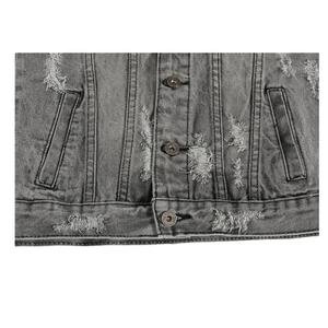 เสื้อกั๊กยีนส์แขนกุดสำหรับผู้ชายย้อนยุคฤดูใบไม้ผลิวินเทจเสื้อโค้ททรงเอวมีรอยขาดมีกระดุมเสื้อแจ็คเก็ตด้านนอกดีไซน์เสื้อผ้า - Product Image 6