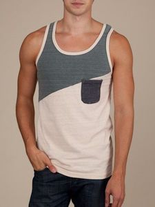 Prix de gros Débardeur de plage décontracté avec poches Haut court vierge sans manches en tissu doux confortable pour garçon de gymnastique - Product Image 4