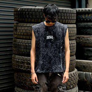 Camiseta sin Mangas de Algodón Orgánico Sólido para Hombre al por Mayor, OEM/ODM, Logotipo Personalizado Impreso, Camiseta de Punto con Cuello Redondo, Chaleco, Color Personalizado - Product Image 4