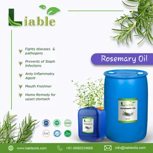 Huile essentielle de romarin biologique pour les soins des cheveux Huile de jojoba pure à base de plantes avec des fonctions hydratantes, raffermissantes et nourrissantes pour le corps - Product Image 1