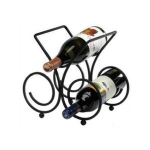 Porte-bouteilles en fer pour la maison - Rangement sécurisé et présentation attrayante, design moderne, capacité pour une seule bouteille - Product Image 2
