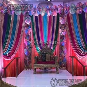 Sangeet noche media luna asiento nupcial elegante decoración de la boda - Product Image 5