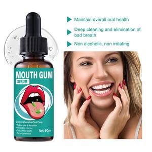 60ML Label pribadi kualitas tinggi tahan lama gusi Oral Cleansing Perawatan permen karet bantuan tetes mulut Serum gusi organik - Product Image 2