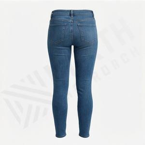 Pantalones Vaqueros de Mezclilla de Primera Calidad Personalizables, de Secado Rápido, 100% Algodón, de Alta Calidad, con Frente Plano, Estilo Nuevo y Más Vendidos para Mujer - Product Image 2