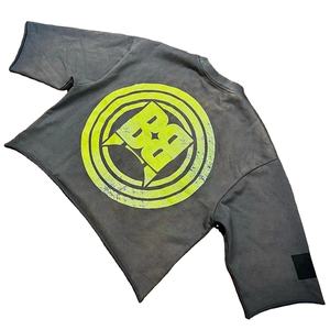 Camiseta de Algodón Grueso Personalizada con Estampado de Dibujos Animados, Manga Tres Cuartos, Estilo Urbano - Product Image 4