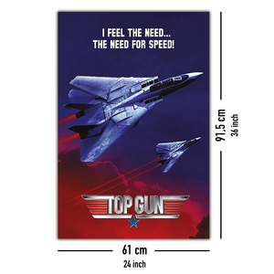 Modern Top Gun <b>Poster</b> Canvas Design with the Slogan 'I Feel the Need' - Product Image 4