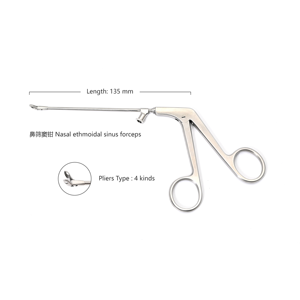 Pinzas Nasales Manuales de Acero Inoxidable de Alta Calidad para Senos Nasales Etmoidales, Instrumentos ORL Ligeros para el Tratamiento de Senos Nasales - Product Image 2