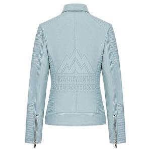 MOQ bajo Chaqueta de cuero para mujer Venta directa de fábrica Chaqueta de cuero de moda de talla grande para mujer - Product Image 2