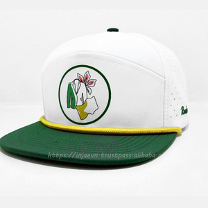 Chapeau Snapback structuré découpé au laser avec logo imprimé sur mesure en gros avec corde, mode tendance et élégante pour adulte, fabriqué au Vietnam - Product Image 1