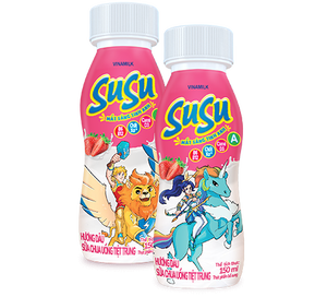 Vinamilk - Susu IQ-โยเกิร์ตสำหรับเด็ก,รสสตรอเบอร์รี่-ขายส่ง PET 150มล. X 24ต่อกล่อง GMP HALAL ISO BRC - Product Image 3