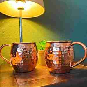 Tasses à mules en cuivre à forte demande Tasses en céramique minimalistes sans plomb à prix raisonnable Para Artisanat d'Inde - Product Image 4