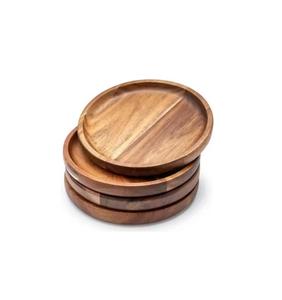 Stylish Irregular Acacia Wood Charger Plate Durable Eco-Friendly Polished Technique Customized Color 100pcs for Home Decor - Product Image 5
