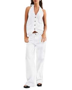 Ensemble veste et short en jean pour femmes à la mode Costume en jean 2 pièces décontracté pour l'été - Product Image 1