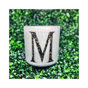 Nuevo Vidrio Personalizado con el Alfabeto Mercurio para Velas, Suave con Acabado en Lámina Dorada, Procedente de la India - Product Image 1