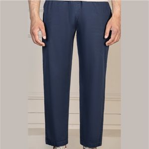 2025 fait hommes pantalons décontractés taille haute confortable 100% coton toile tissu imperméable écologique couleur unie - Product Image 1