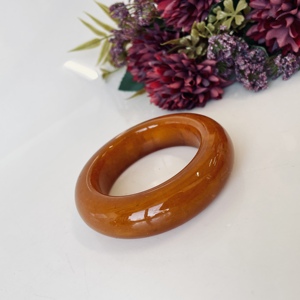 Brown Natural Amber <b>Bracelet</b>, Natural Amber <b>Bangle</b> from Poland, small size diameter, 54 mm - Product Image 3