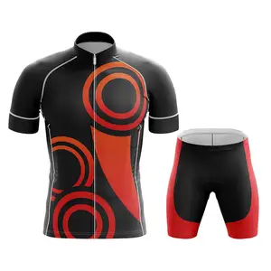 畅销定制夏季自行车赛车服装男士骑行制服高品质男士骑行套装