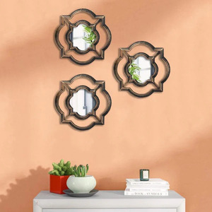Premium Quality <b>Large</b> Wall Mirror Luxury Modern Antique Round <b>Framed</b> for Home Decor Bathroom Usage Made of Glass Metal Wood - Product Image 1