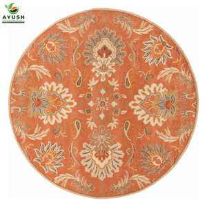 Tapis plat bohème chic en laine, tissé et tufté à la main, pour chambre et salon - Product Image 4