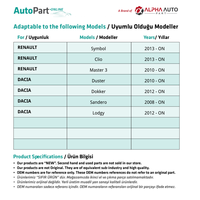 Diffuseur de chauffage pour Renault Symbol,Clio,Dacia Duster,Sandero (expédition du fabricant turc)