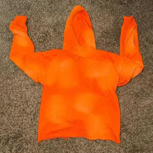 Sudadera Corta con Bordado Desgastado y Pedrería para Hombre, Logotipo Personalizado, Alta Calidad, Estilo Urbano, 100% Algodón - Product Image 2