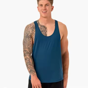 เสื้อกล้ามวิ่งมาราธอนไร้ตะเข็บสำหรับผู้ชาย เสื้อกล้ามออกกำลังกายน้ำหนักเบา ระบายอากาศได้ดี ผลิตจากโพลีเอสเตอร์ คุณภาพดี เสื้อกล้ามออกกำลังกายแบบไร้ตะเข็บ - Product Image 1