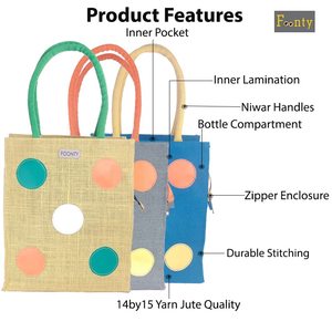 Handmade Natural Jute Canvas Tote <b>Bags</b> With Rope Handles Customize Shape Heavy Quality Sacks Latest Prices Grocery Use By ACMI - Product Image 5